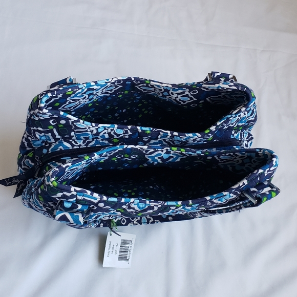 NWT Vera Bradley Emily Satchel in Ink Blue - Picture 3 of 7